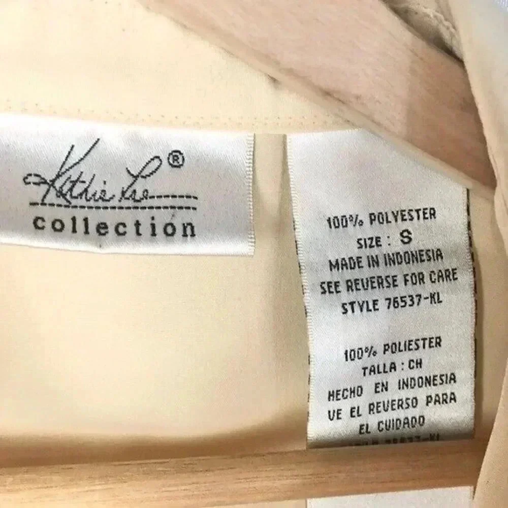 Vintage Kathie Lee Yellow Button Down Tank Top S - Picture 5 of 5